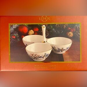 LENOX Winter Greetings Condiment Server